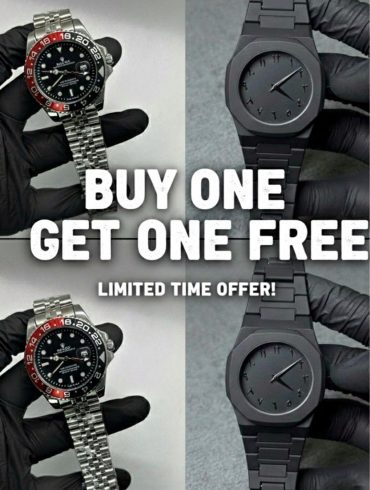 Combo Deals | Rolex-GMT Master II Master Quality Red & Black Coke Edition Dial + Black Arabic Aura